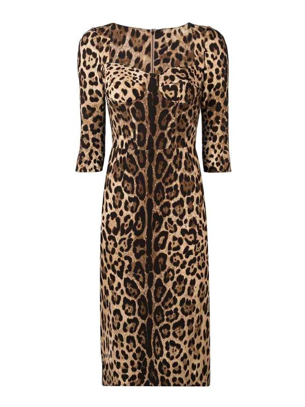 Dolce & Gabbana Robe Au Genou - Imprimé Animal