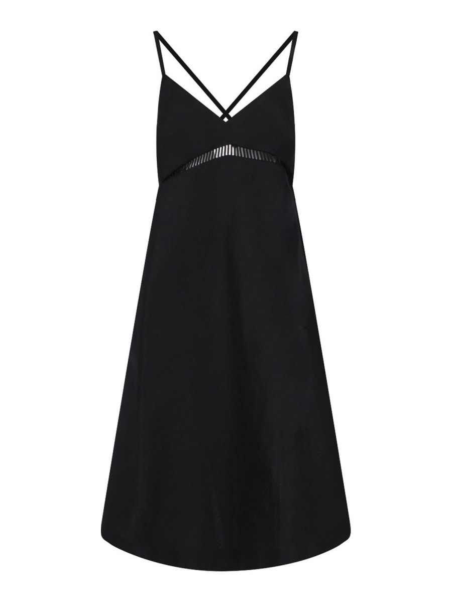 Sacai Robe Au Genou - Noir