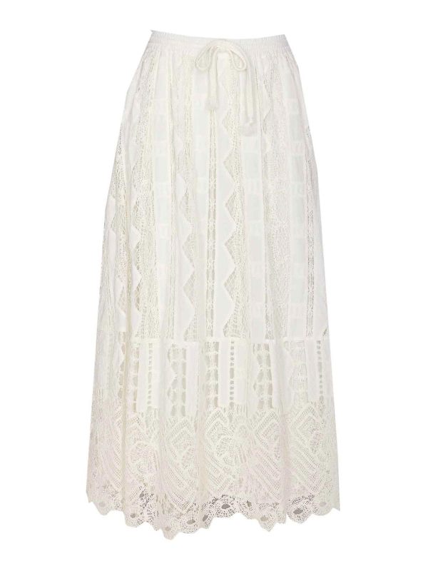 Pinko Jupe Midi - Blanc