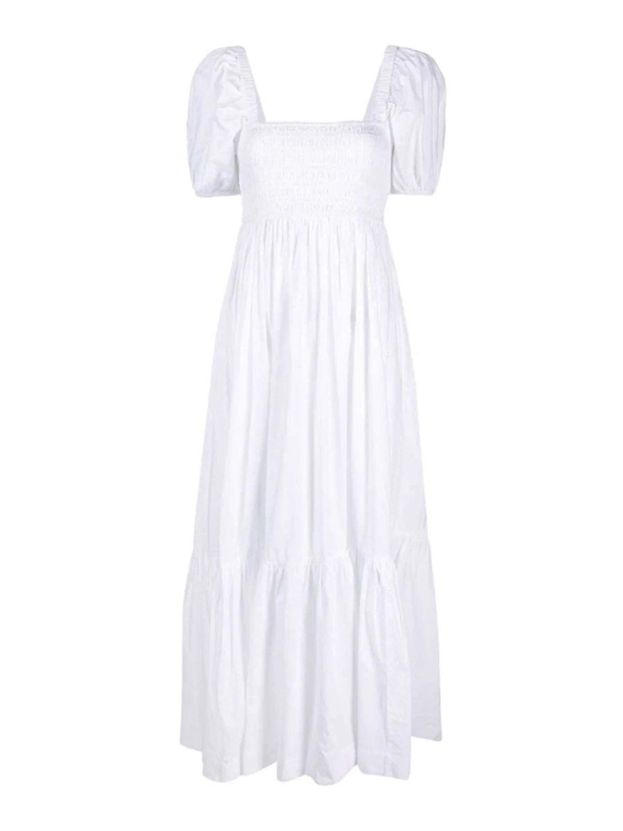 Ganni Maxi Robe - Blanc