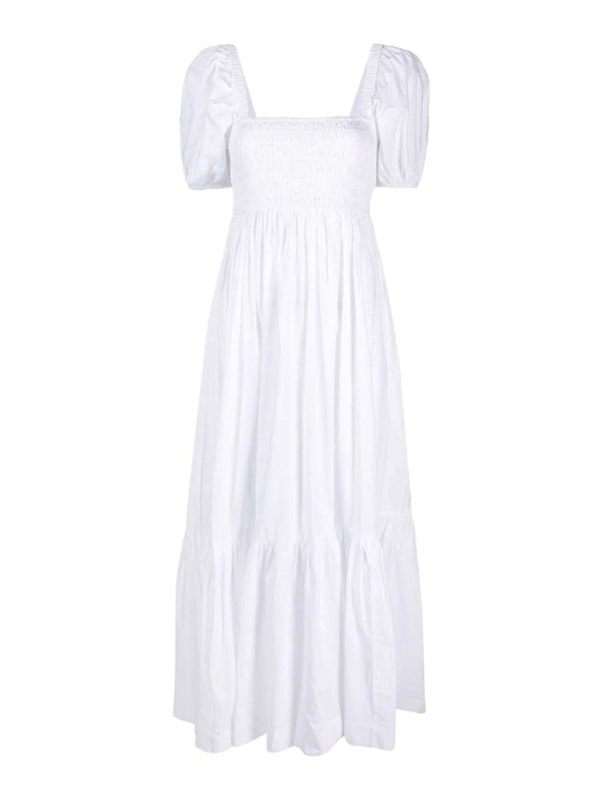 Ganni Maxi Robe - Blanc