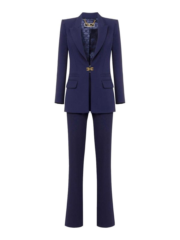Elisabetta Franchi Robe Au Genou - Bleu