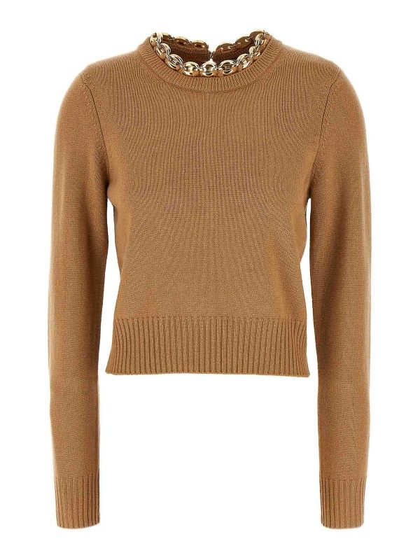 Rabanne Pull Col Rond - Beige