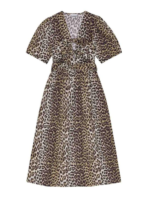 Ganni Robe Au Genou - Imprimé Animal