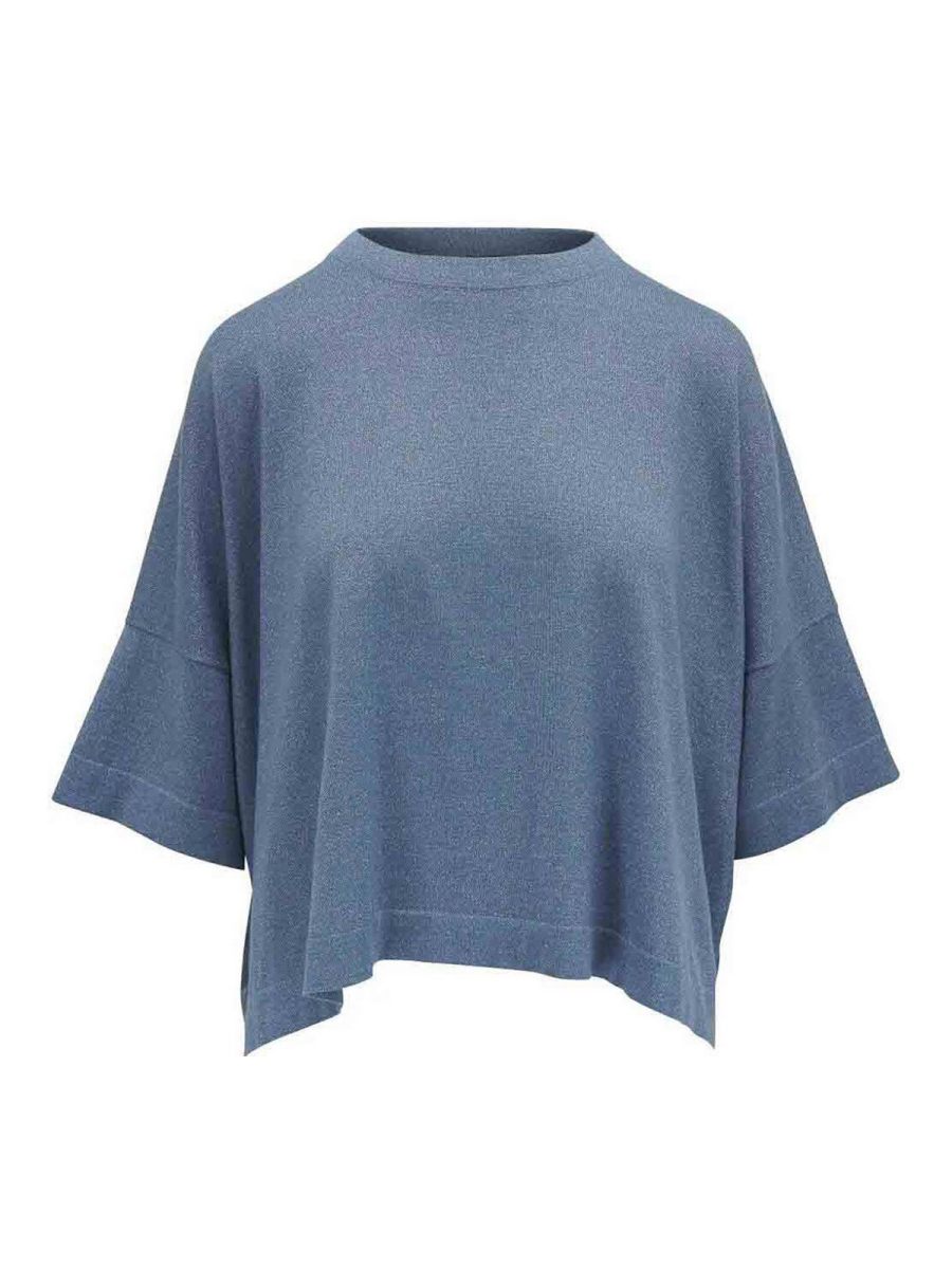 Brunello Cucinelli Pull Col Rond - Bleu