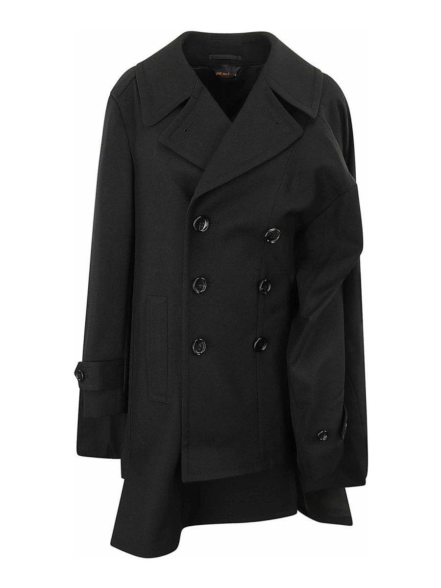 Comme Des Garcons Manteau Court - Noir