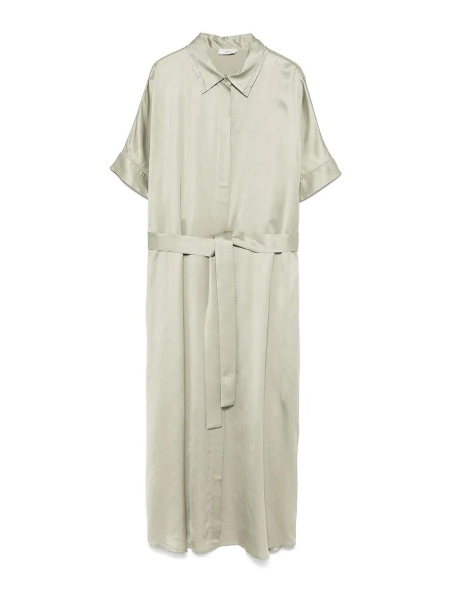 Peserico Robe Au Genou - Vert Clair