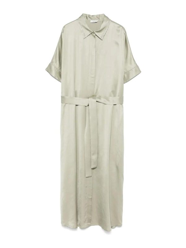 Peserico Robe Au Genou - Vert Clair