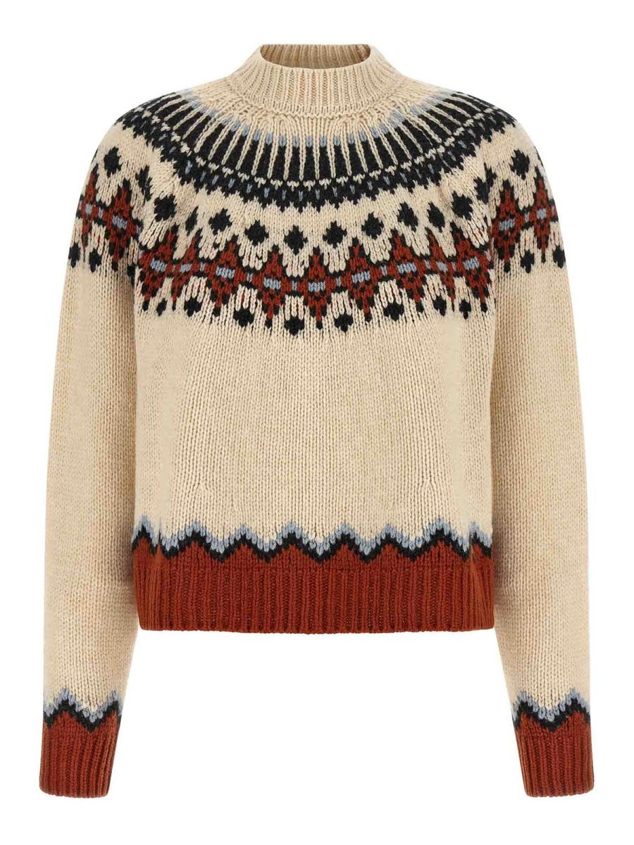 Alanui Pull Col Rond - Beige