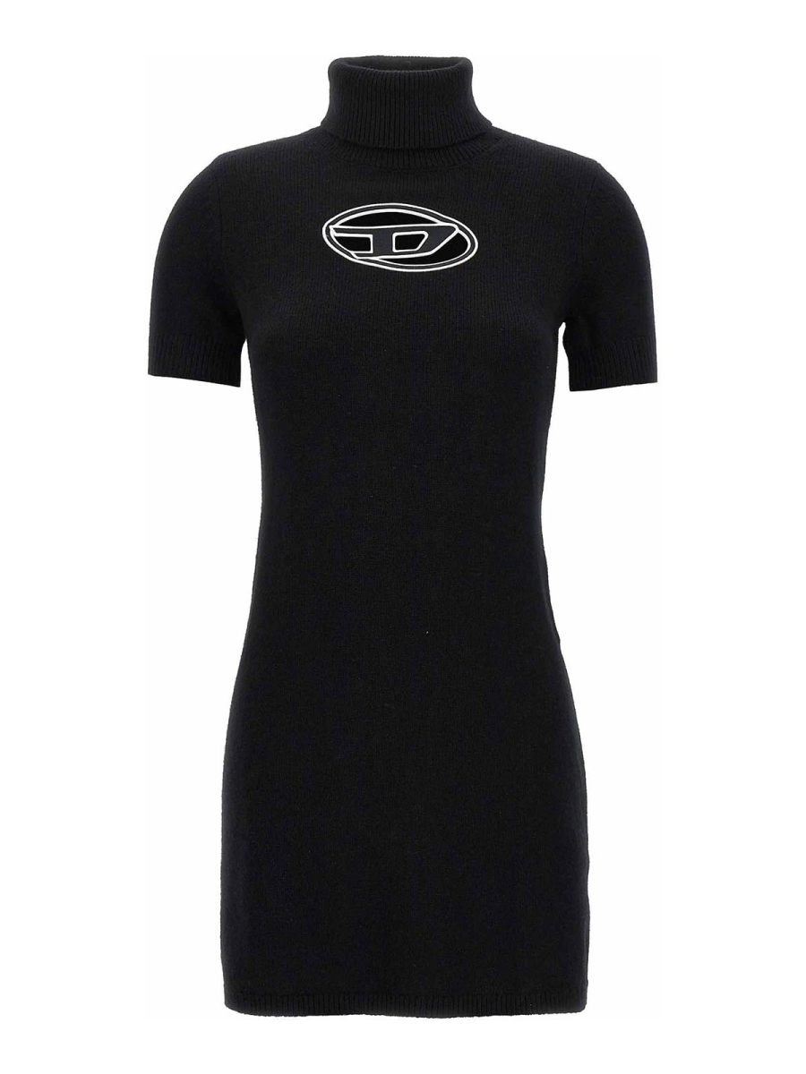 Diesel Robe Au Genou - Noir