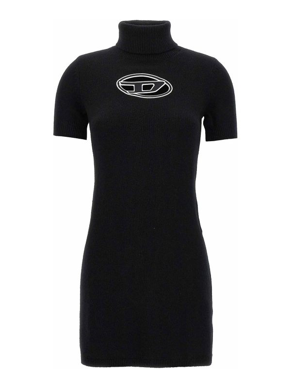 Diesel Robe Au Genou - Noir
