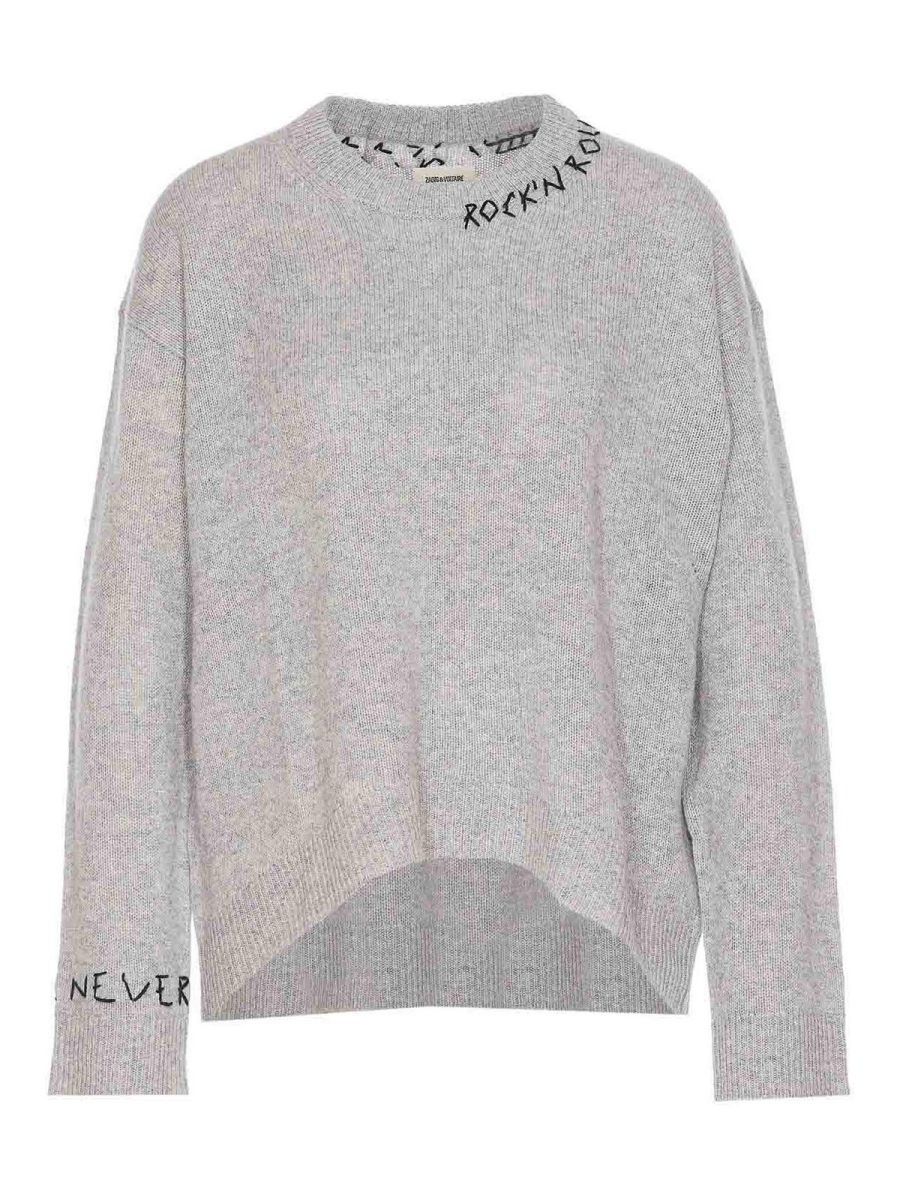 Zadig & Voltaire Pull Col Rond - Gris