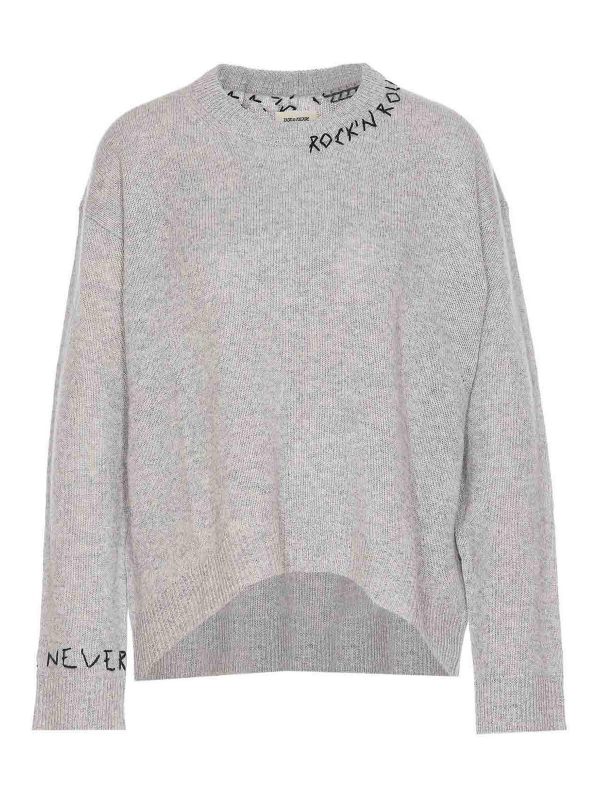 Zadig & Voltaire Pull Col Rond - Gris