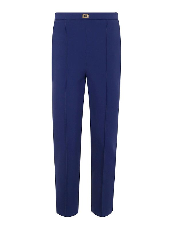 Elisabetta Franchi Pantalons Décontractés - Bleu