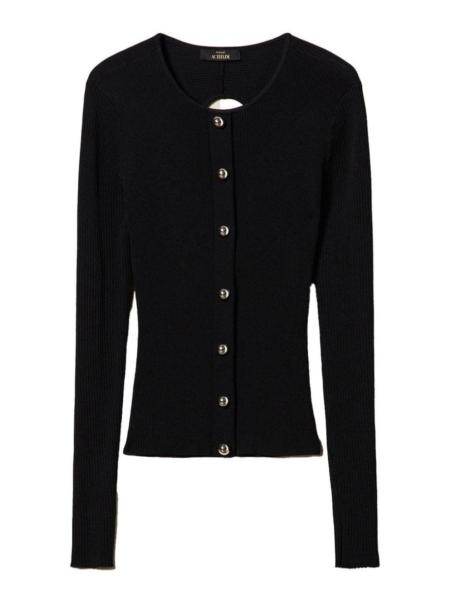 Twinset Pull Col Rond - Noir