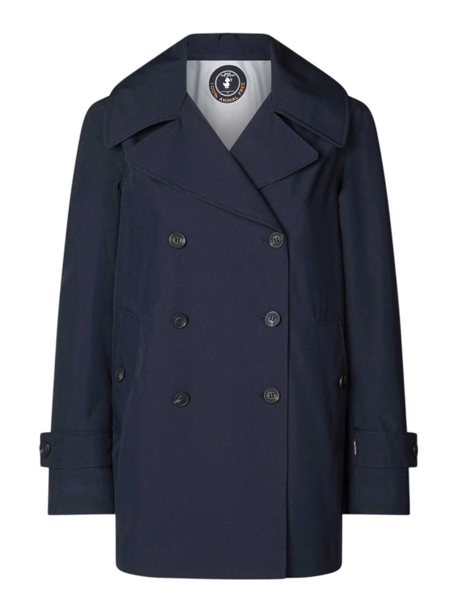 Save the Duck Manteau Au Genou - Bleu