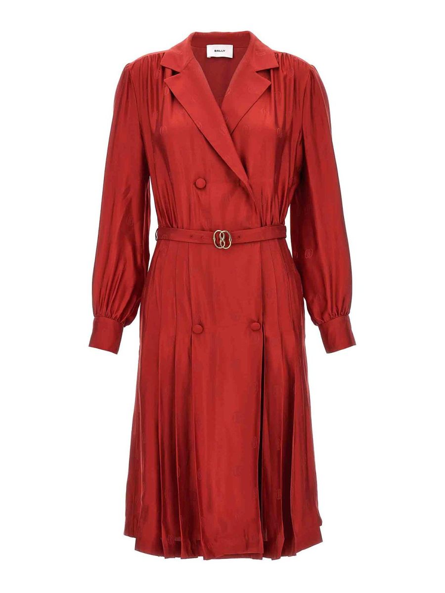 Bally Robe Au Genou - Rouge