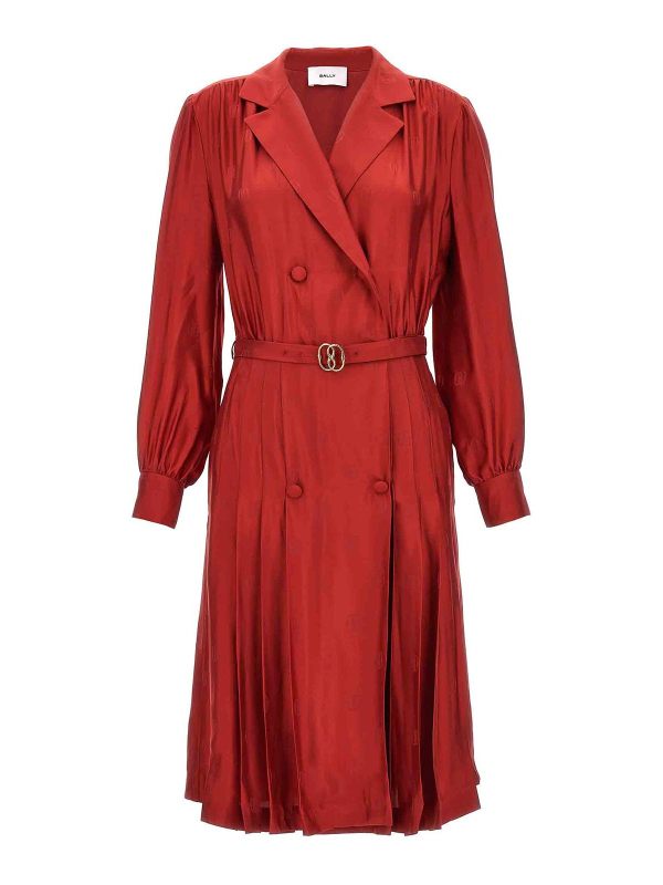 Bally Robe Au Genou - Rouge