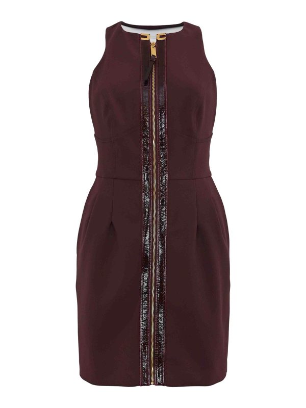 Elisabetta Franchi Robe Au Genou - Orange Brûlée