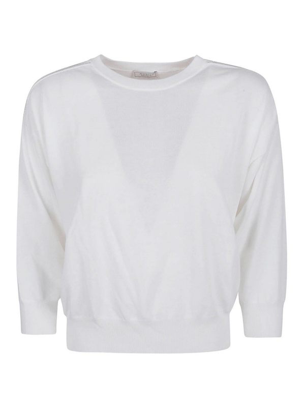 Peserico Pull Col Bateau - Blanc