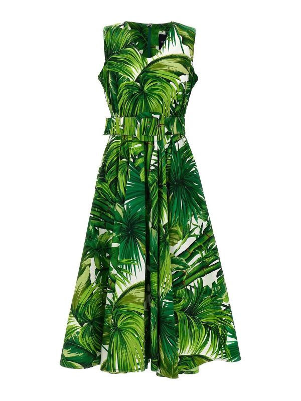 Samantha Sung Robe Au Genou - Vert