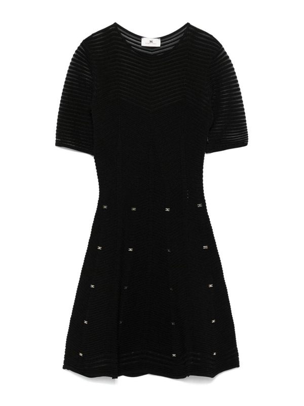 Elisabetta Franchi Robe Au Genou - Noir