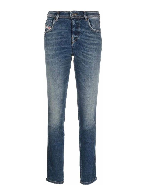 Diesel Jean Droit - Foncé Délavé