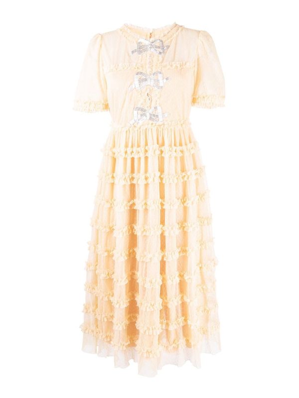 Saloni Jupe Midi - Jaune