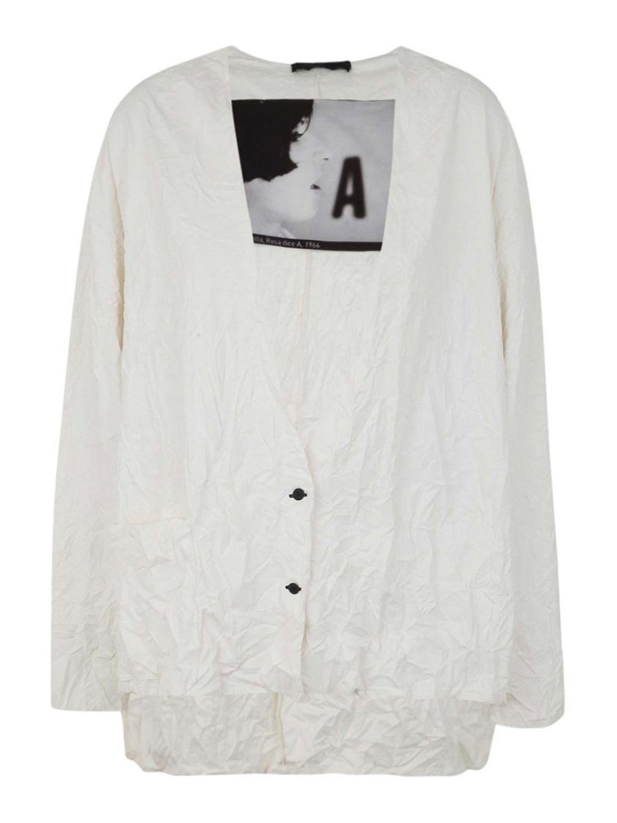 Maria Calderara Pull Col Rond - Blanc
