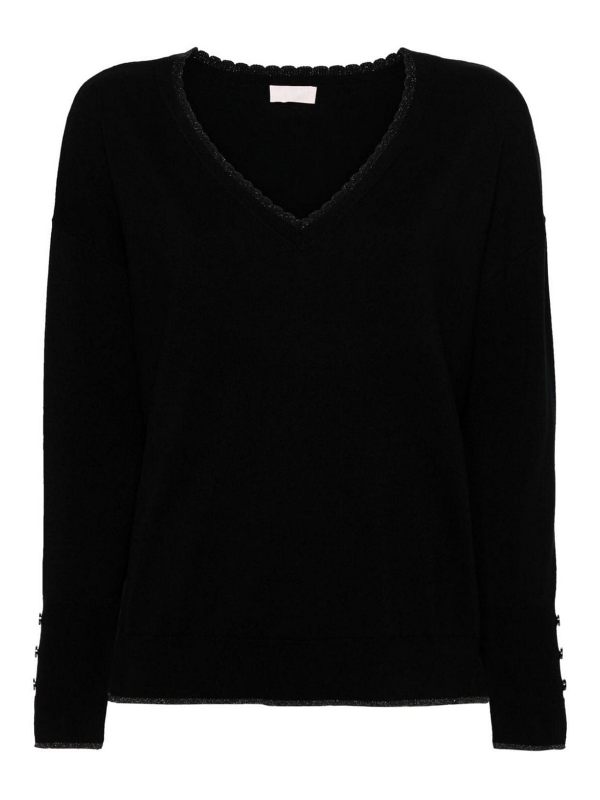 Liu Jo Pull Col Rond - Noir