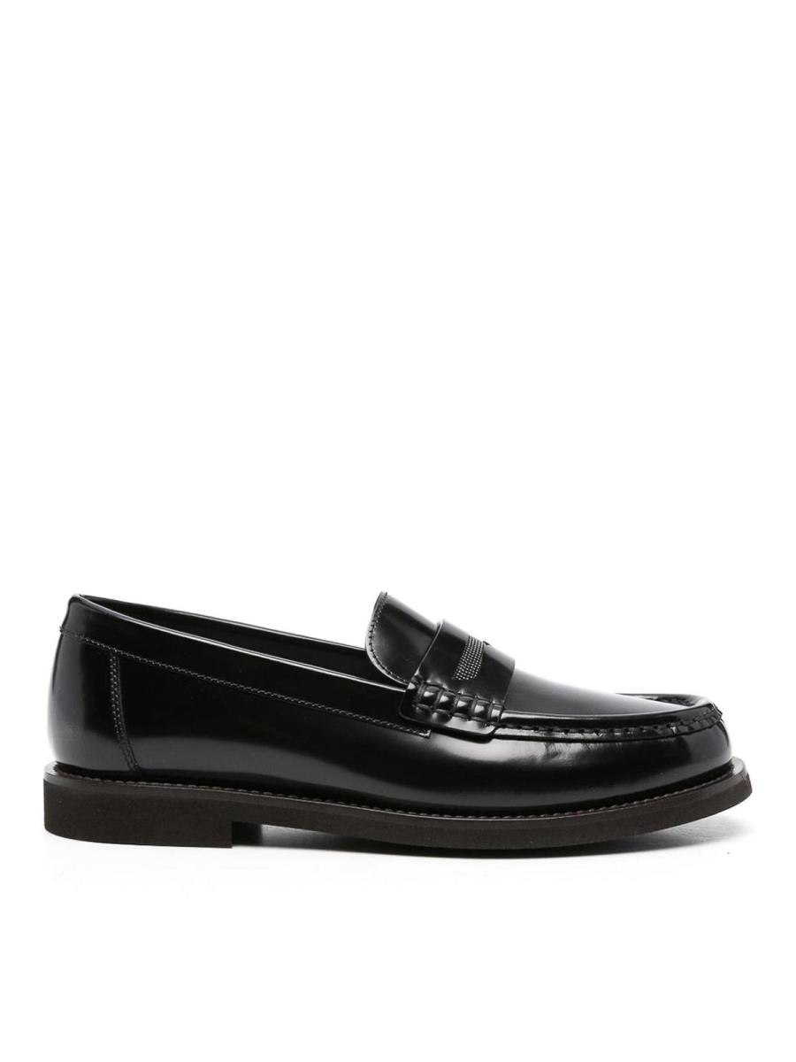 Brunello Cucinelli Moccasins with chain jewelry detail