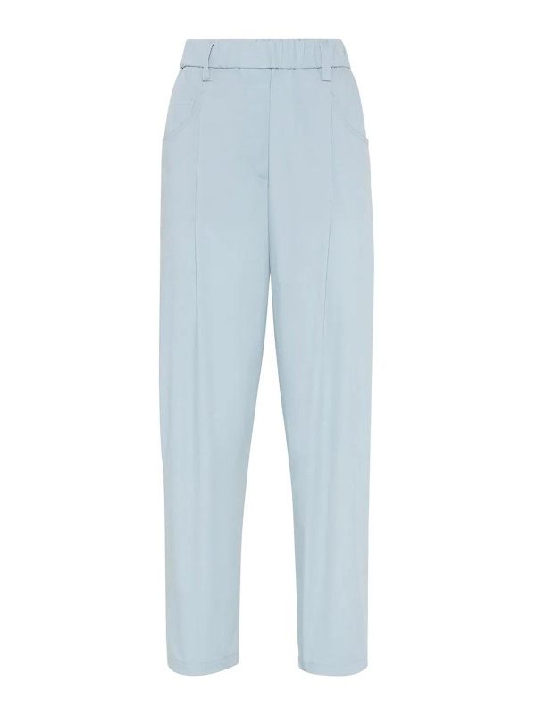 Brunello Cucinelli Pantalons Décontractés - Bleu Clair