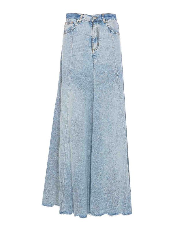 Haikure Jupe Midi - Bleu