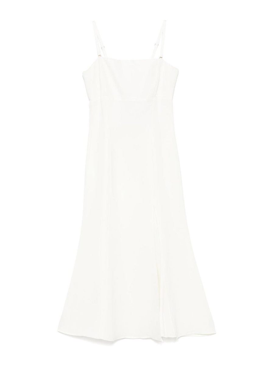Twinset Robe Au Genou - Blanc