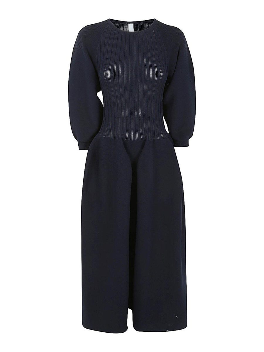 Cfcl Robe Au Genou - Bleu