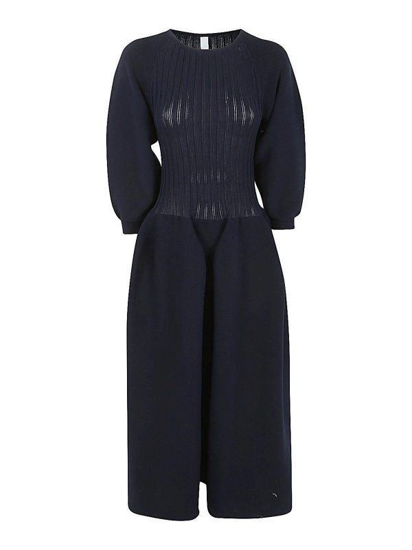 Cfcl Robe Au Genou - Bleu