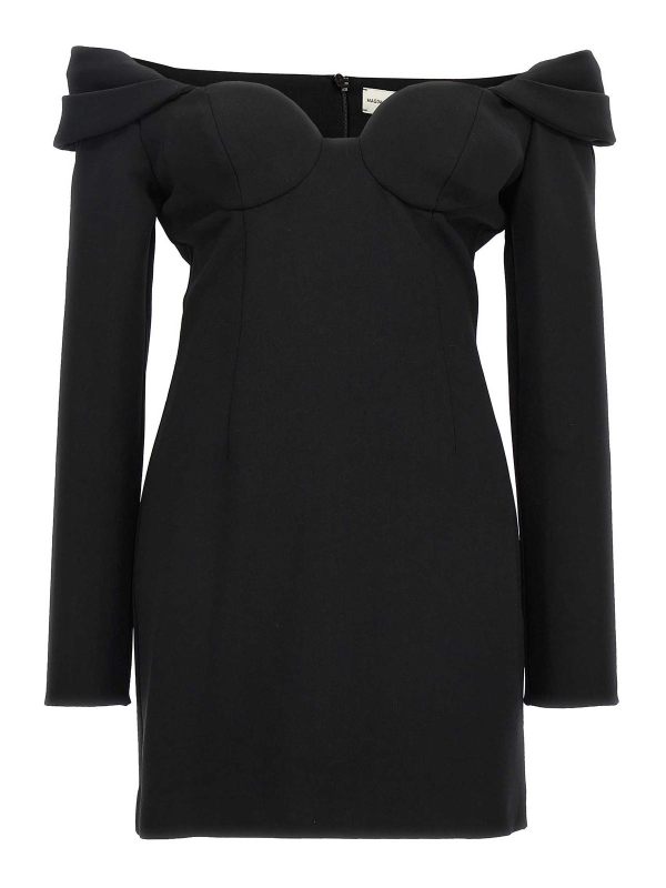 Magda Butrym Robe Au Genou - Noir