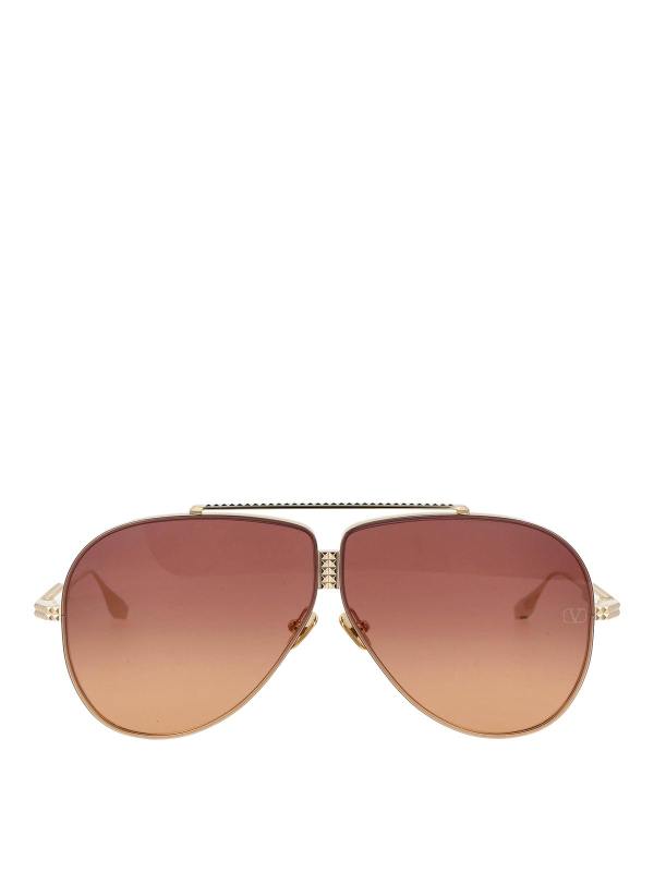 Valentino Garavani Lunettes De Soleil - Or