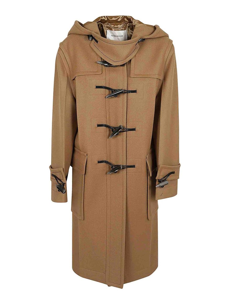 Victoria Beckham Manteau Court - Camel