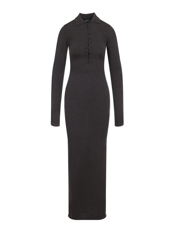 Jacquemus Maxi Robe - Marron Foncé