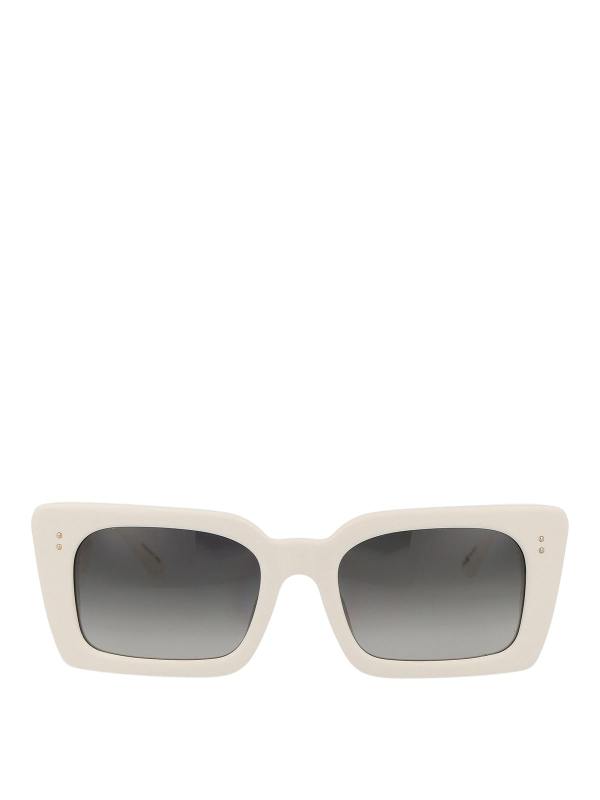 Linda Farrow Lunettes De Soleil - Blanc