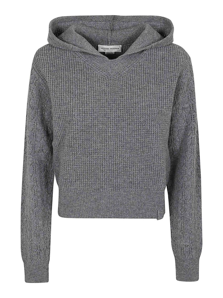 Victoria Beckham Pull Col Rond - Gris