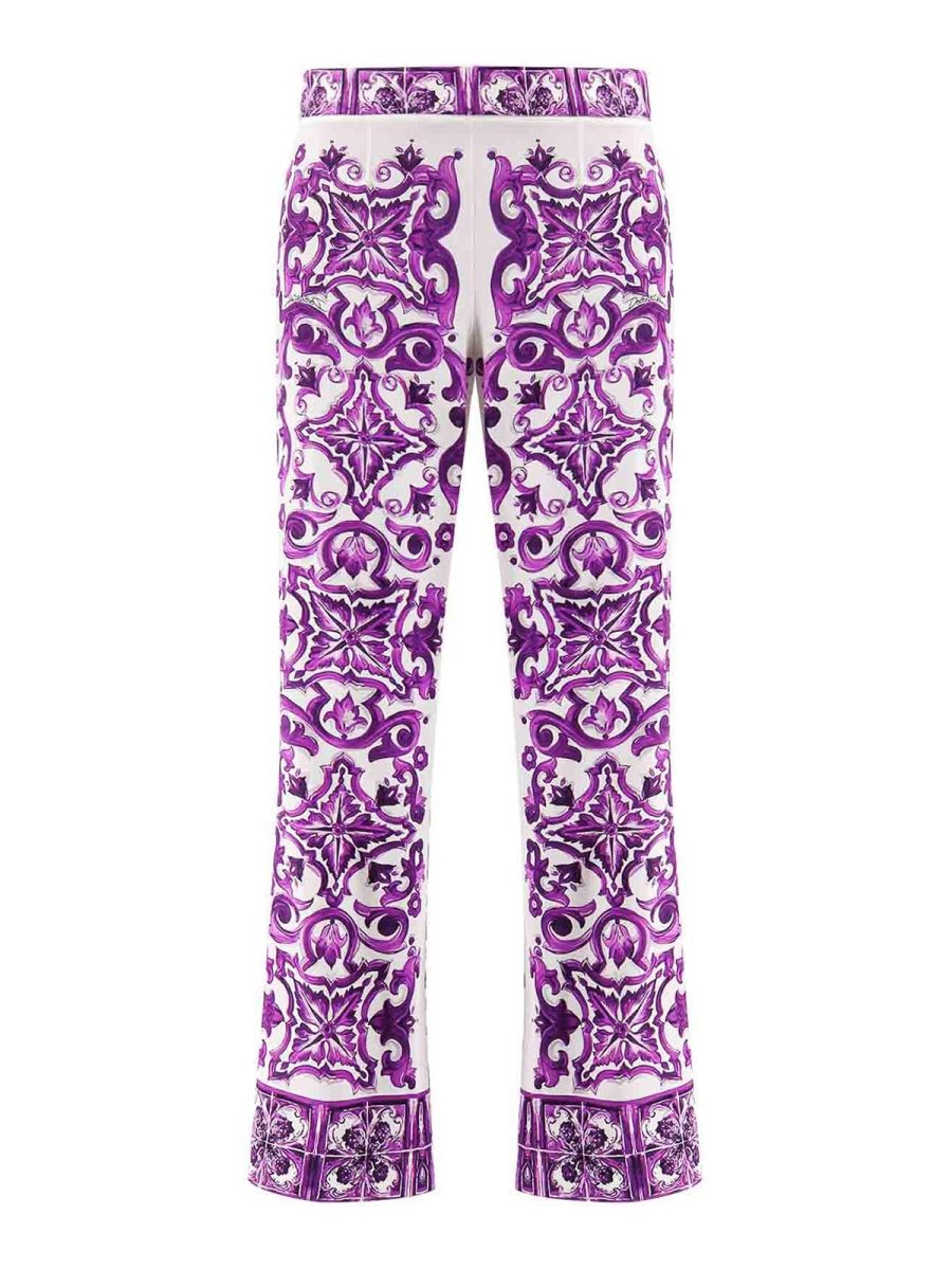 Dolce & Gabbana Pantalons Décontractés - Violet