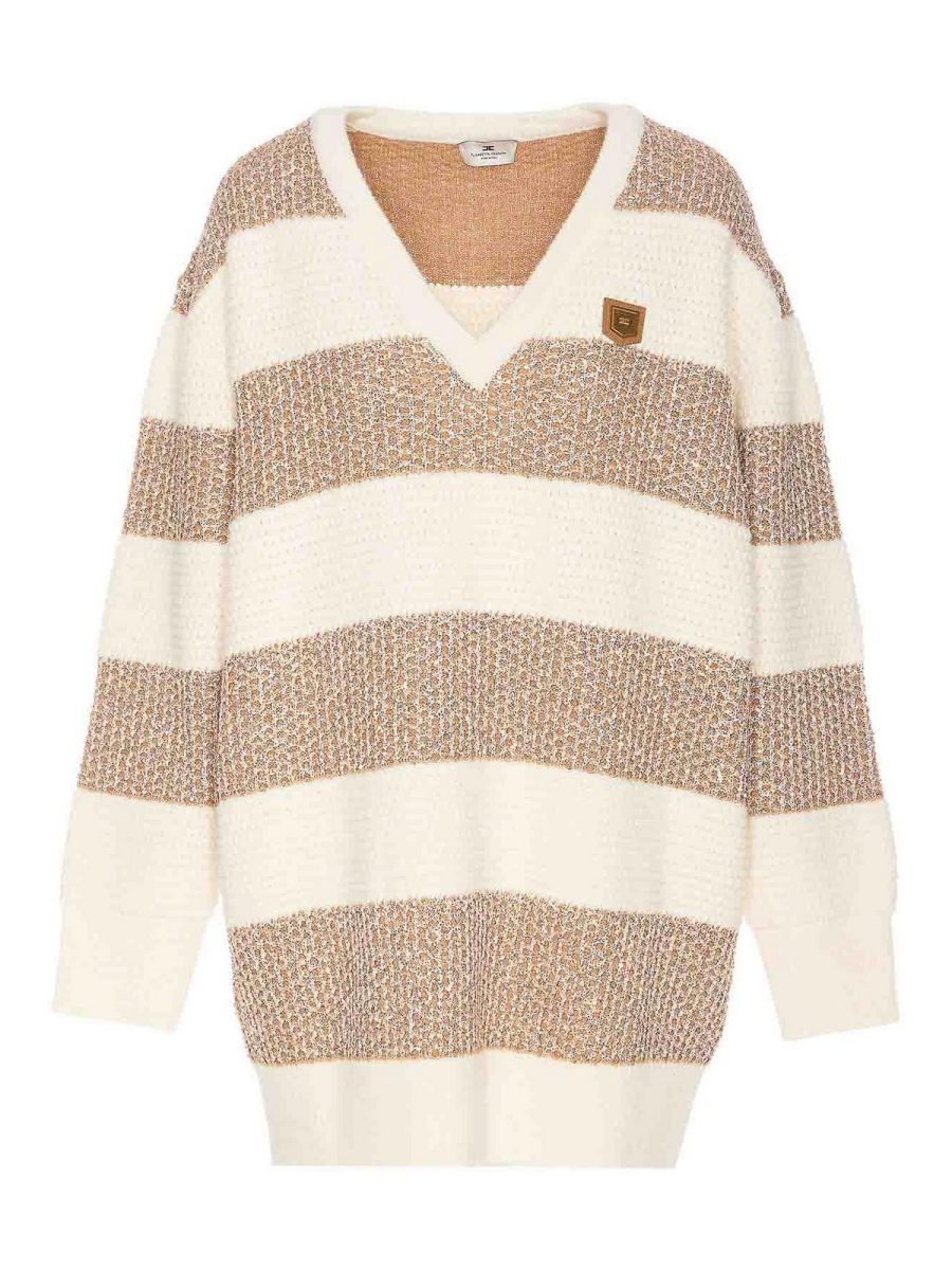 Elisabetta Franchi Robe Courte - Beige