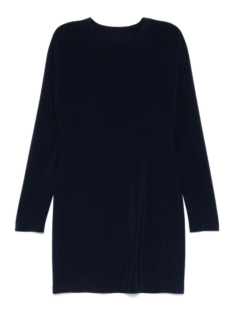 Norma Kamali Pull Col Rond - Bleu