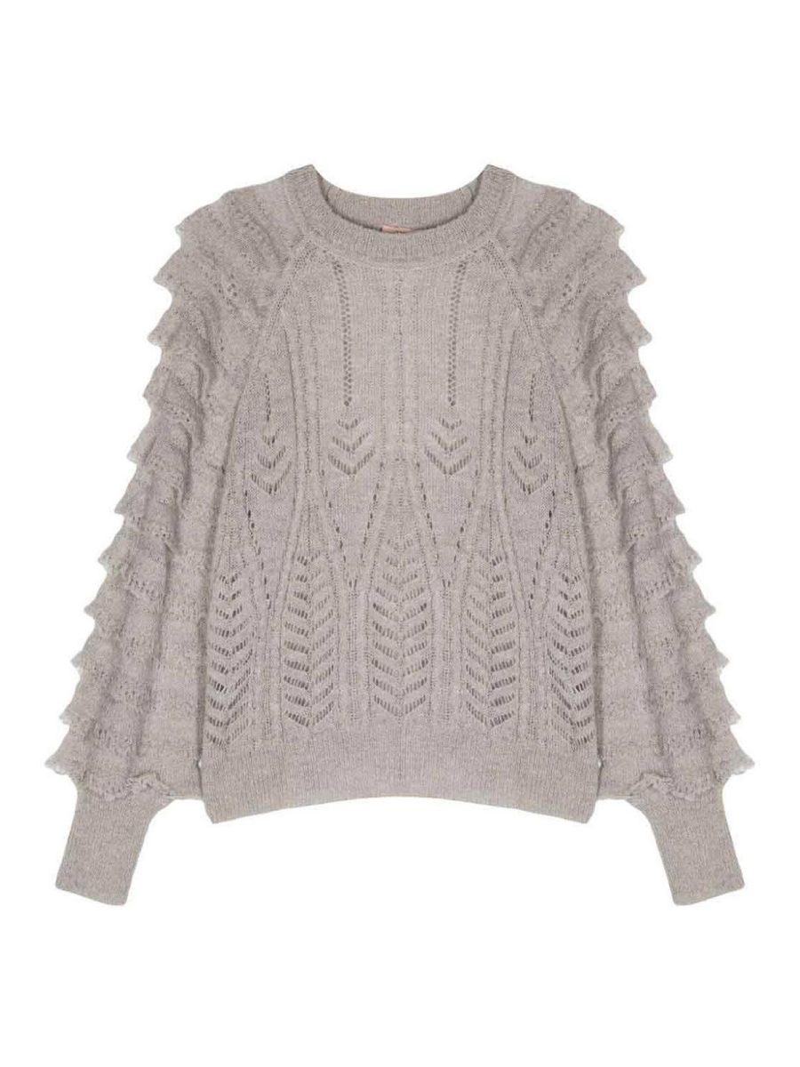 Twinset Pull Col Rond - Gris