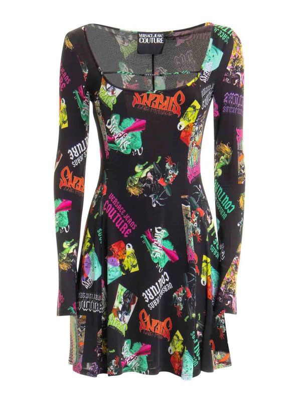 Versace Jeans Couture Robe Au Genou - Multicolore