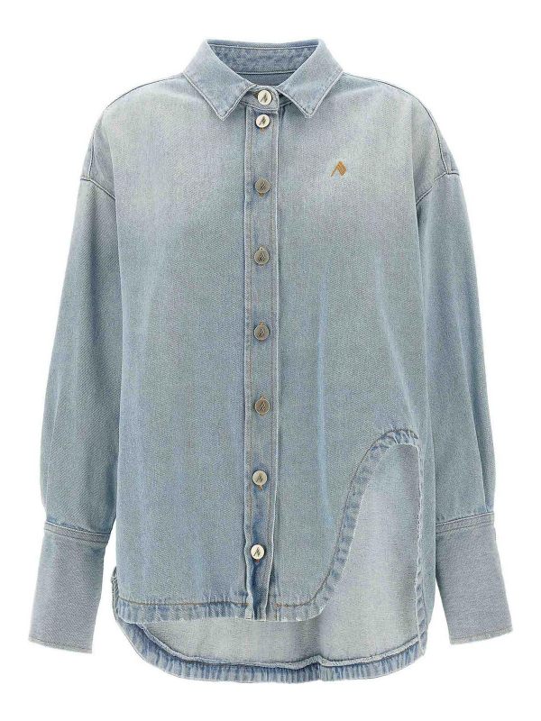 The Attico Manteau Court - Bleu Clair