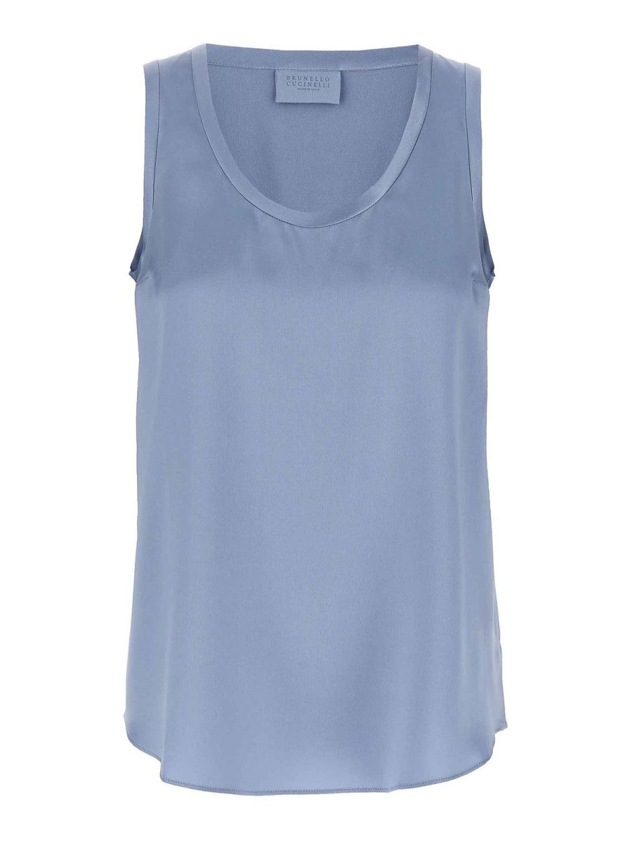 Brunello Cucinelli Top - Bleu Clair