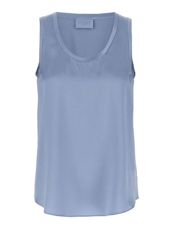 Brunello Cucinelli Top - Bleu Clair